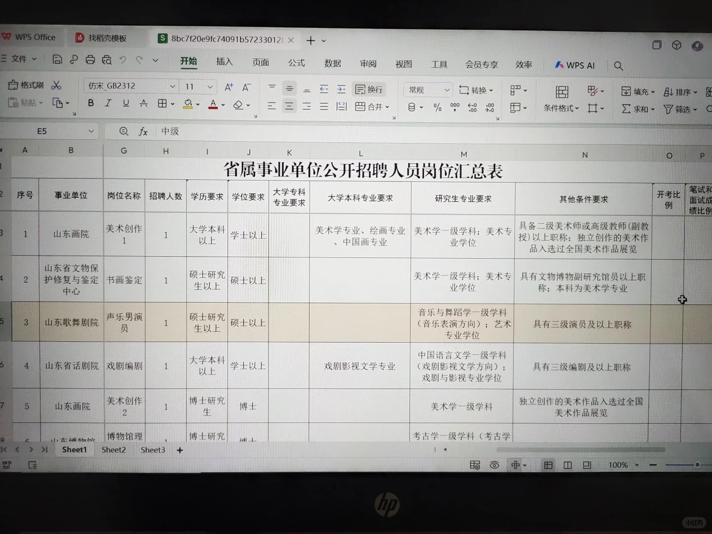 山东文旅厅招聘