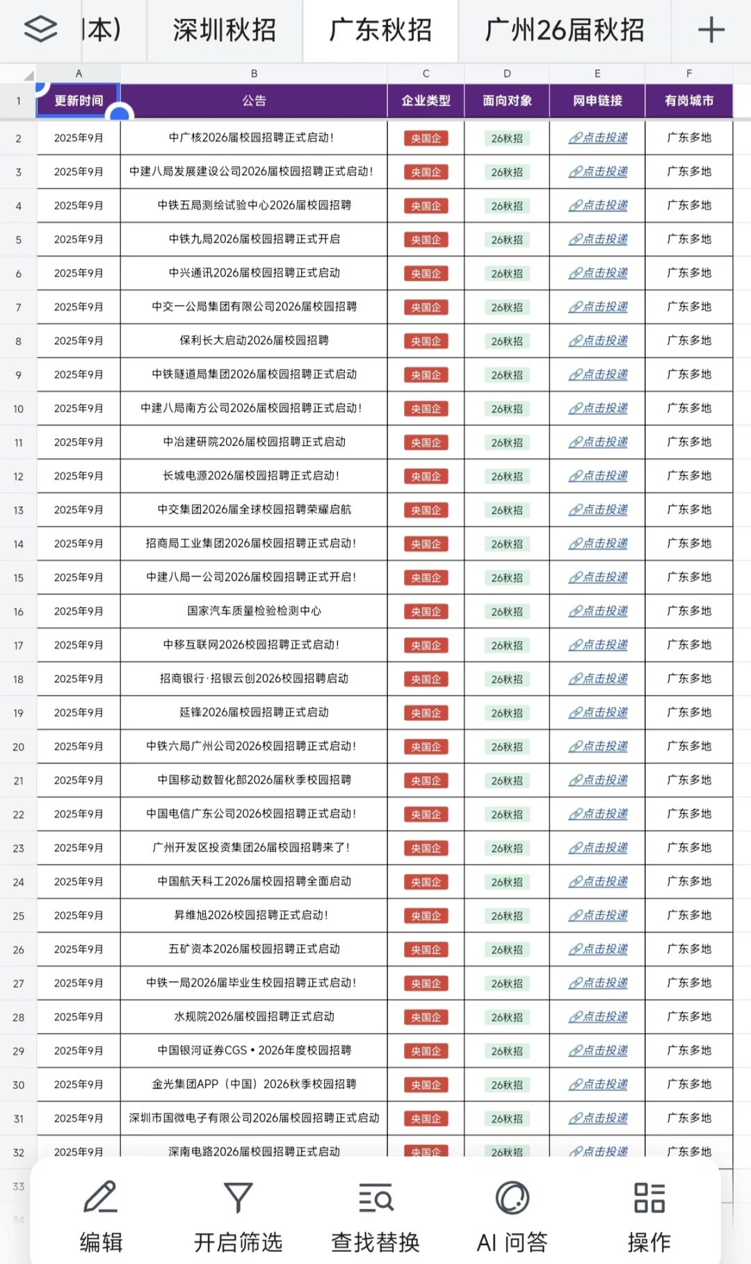 抓住9月底投递广东秋招关键期！🌟