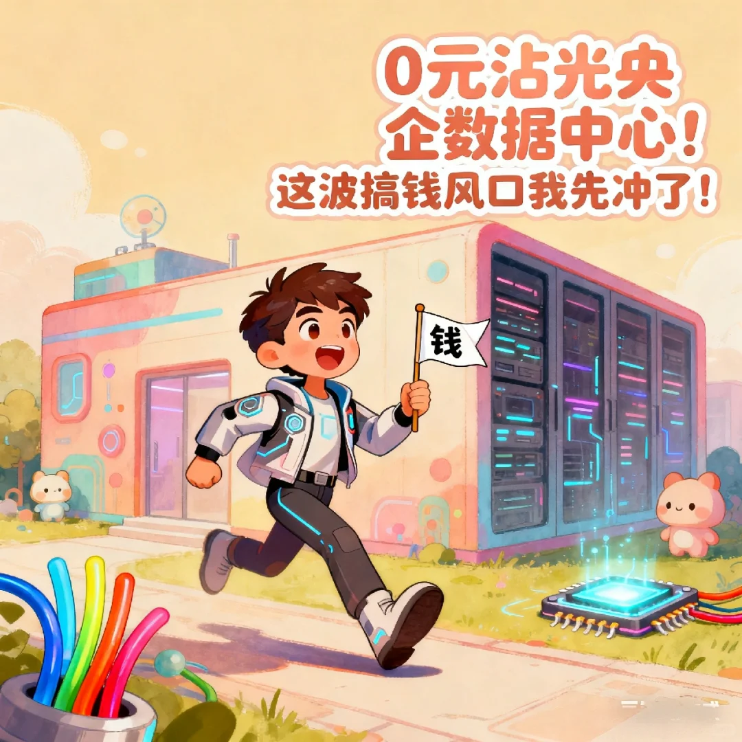 0元沾光央企数据中心！这波搞钱风口我先冲