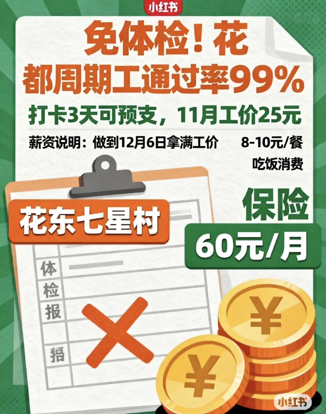 花都花东电商仓库急招周期工，25元/小时，速