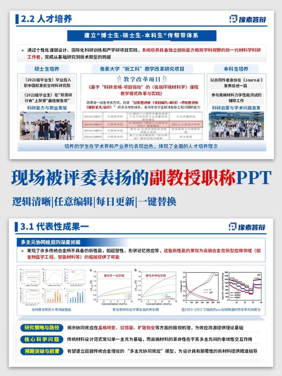 导师说用这份预聘副教授PPT晋升稳了👍