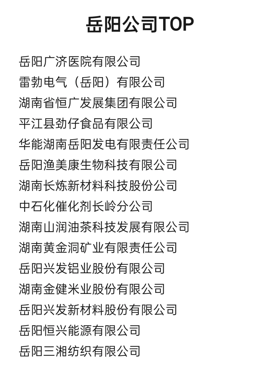 岳阳顶级企业盘点