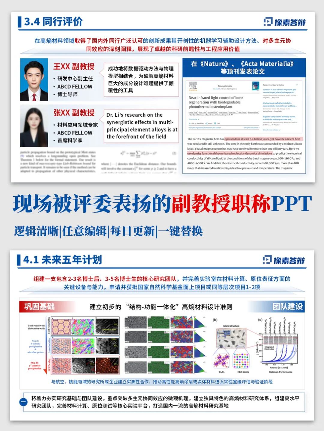 导师说用这份预聘副教授PPT晋升稳了👍
