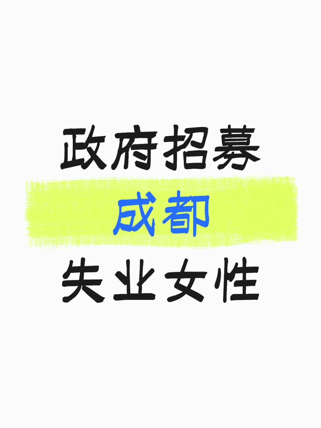 政府招募成都失业女性