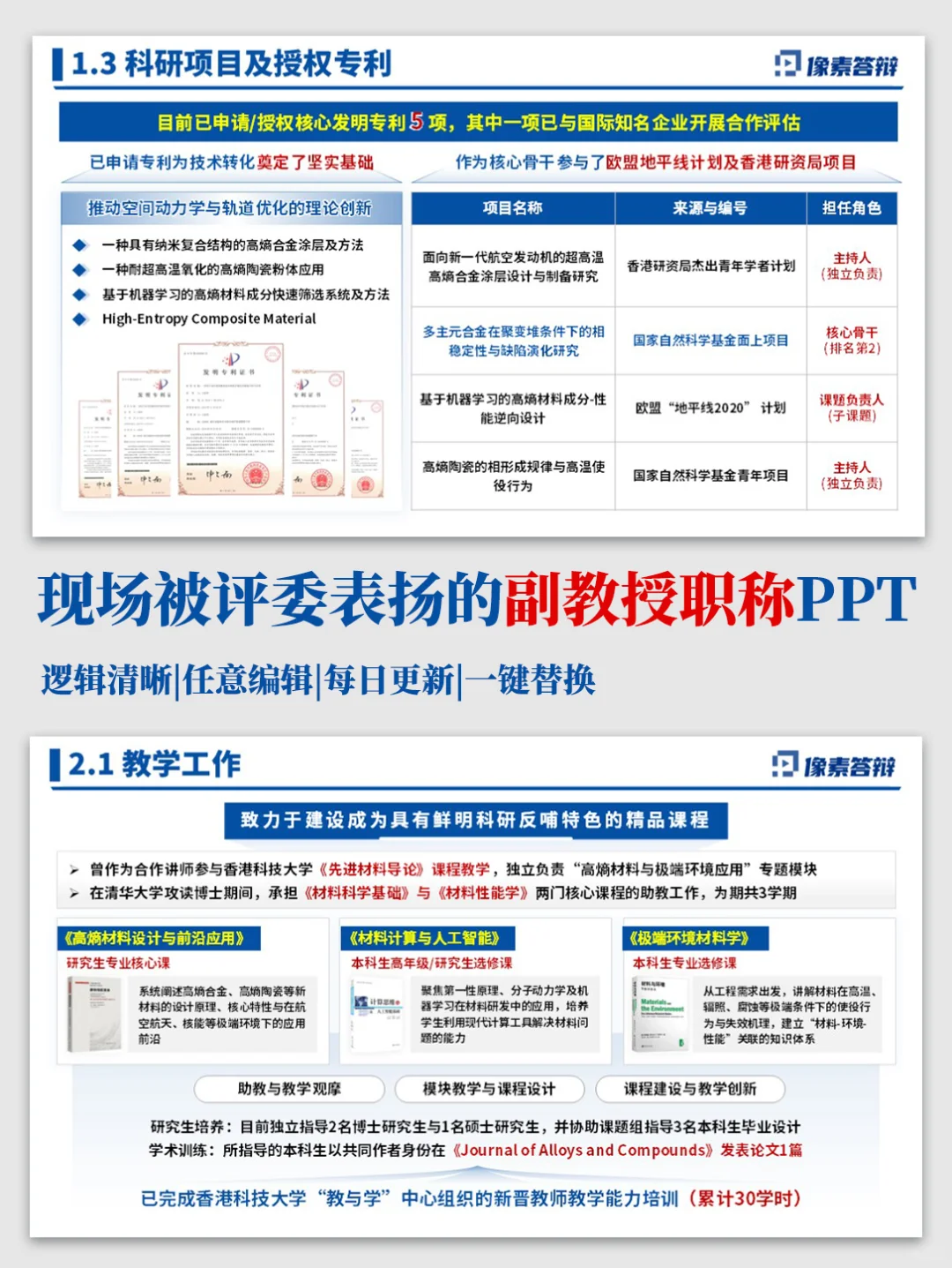 导师说用这份预聘副教授PPT晋升稳了👍