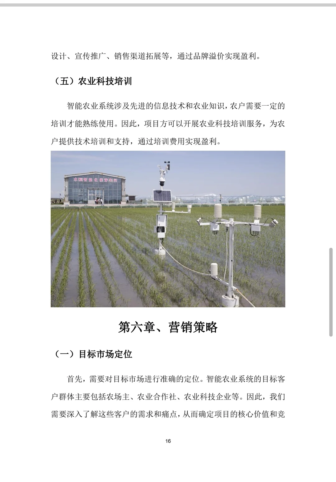 智能农业系统大学生创新创业计划书Word+PPT