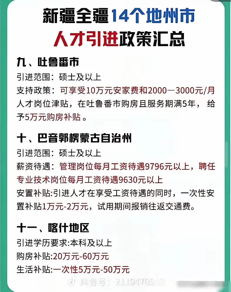 新疆人才引进政策，你心动💓了吗？