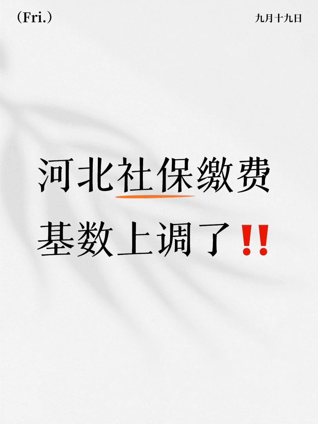 #河北2025年社保缴费基数上调了‼️
