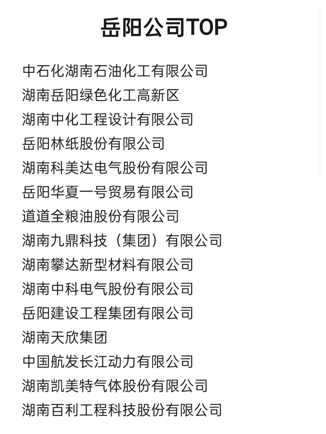 岳阳顶级企业盘点