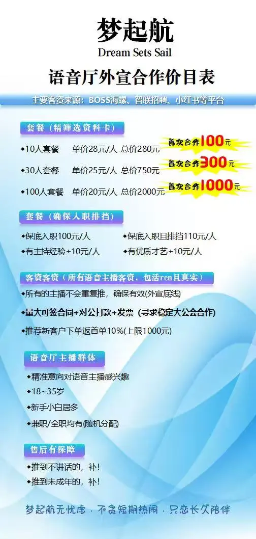合作代招语音主播