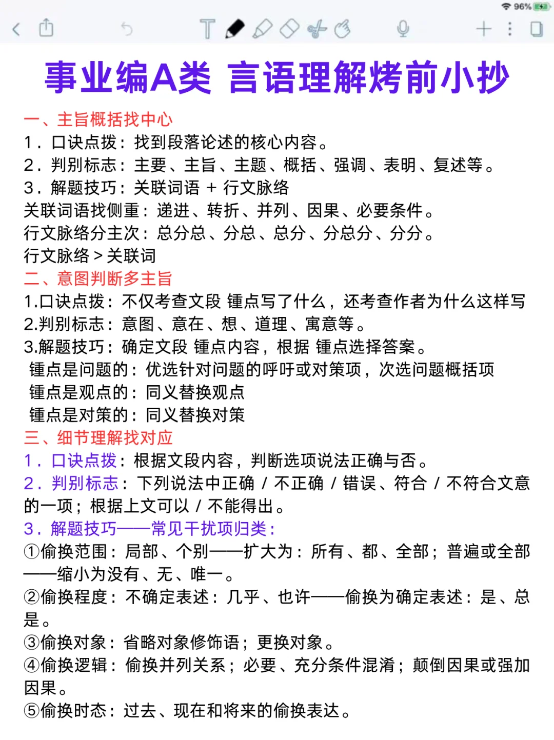 25事业编A类，万能大题模板就这10道，熬夜背