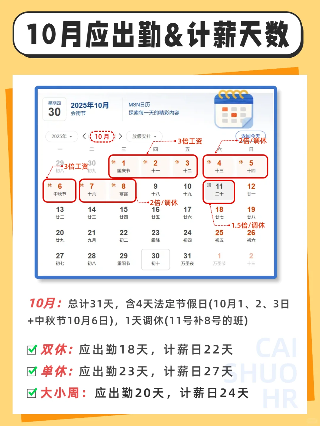 2025年10月工资计算方法📢超详细篇