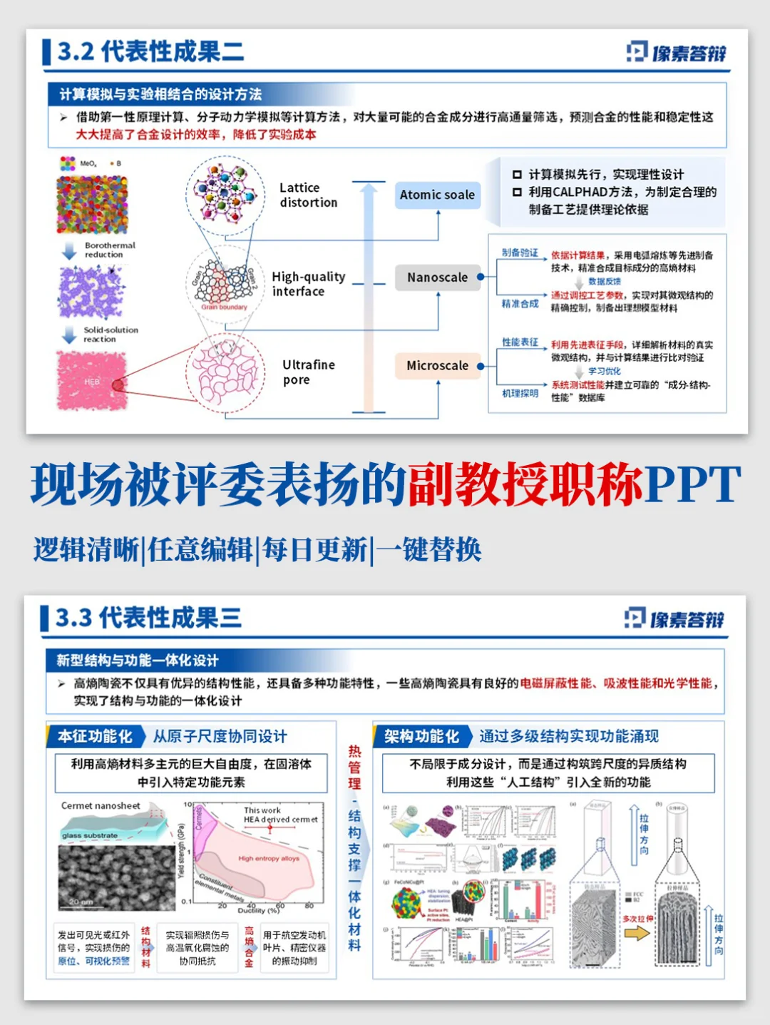 导师说用这份预聘副教授PPT晋升稳了👍