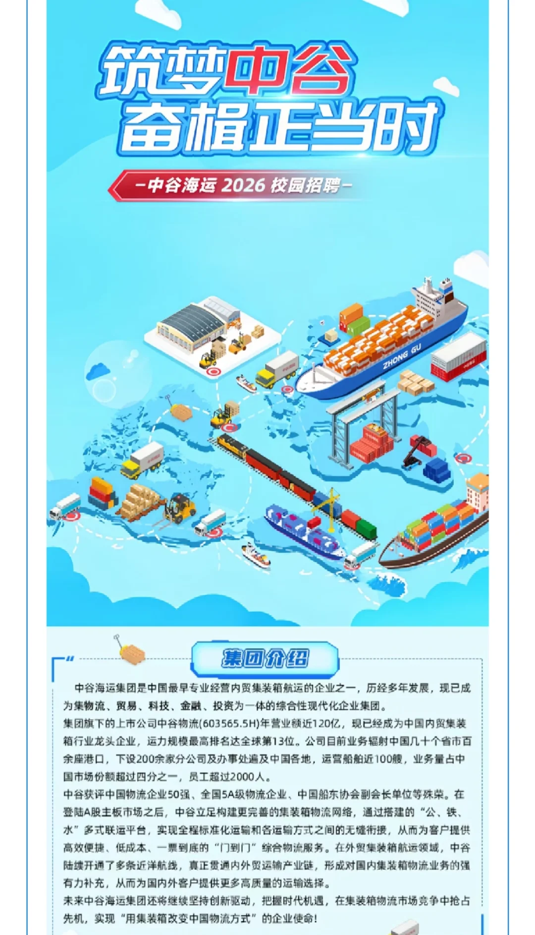 【校招】中谷海运集团2026届校园招聘