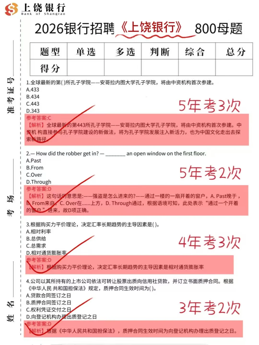 10.12上饶银行秋招笔试，无非这600母题
