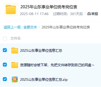 【山东事业编！2025最新岗位表】