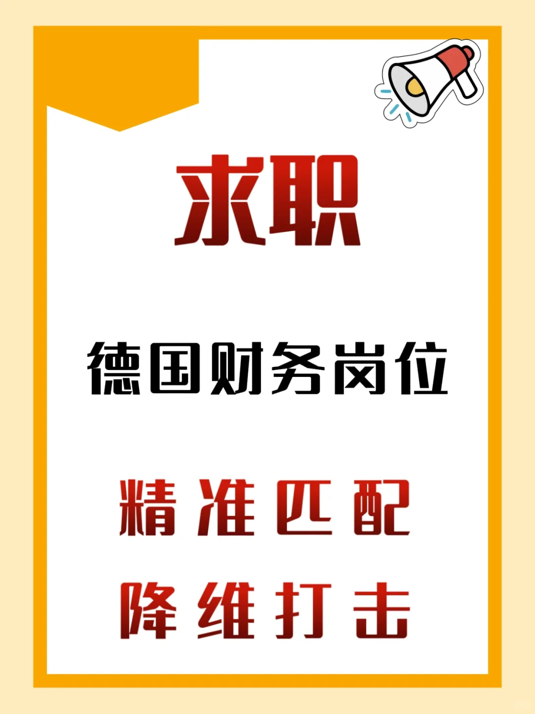 德国财务岗位精准匹配/降维打击