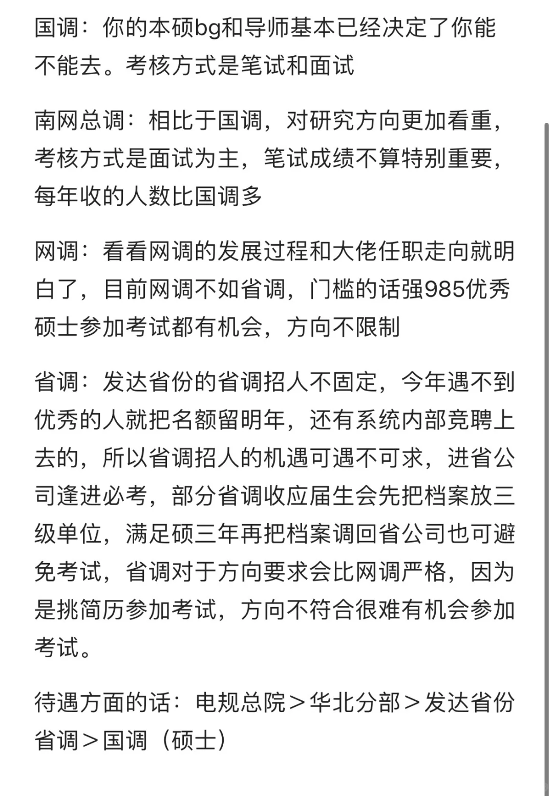 国调，电规总院，省调，哪个好呢