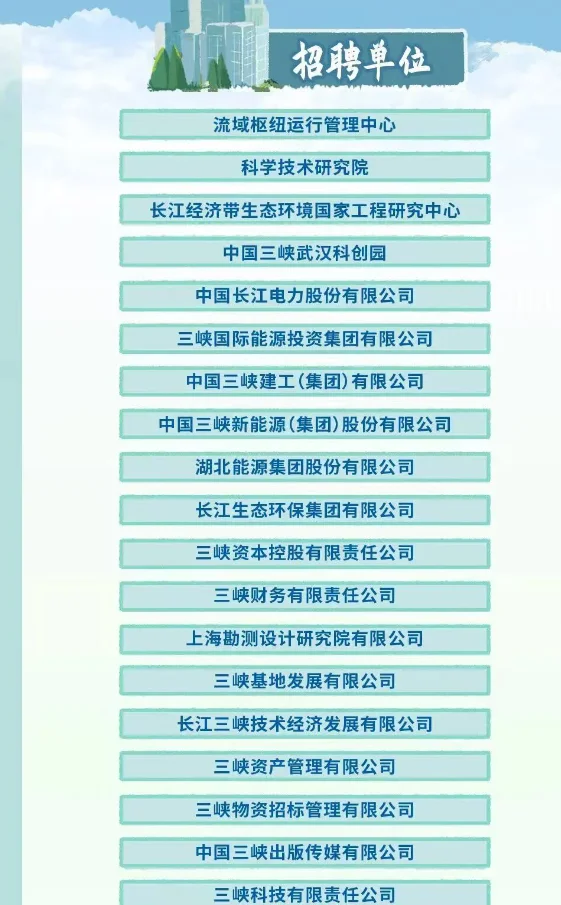 中国长江三峡集团2026年高校毕业生招聘公告