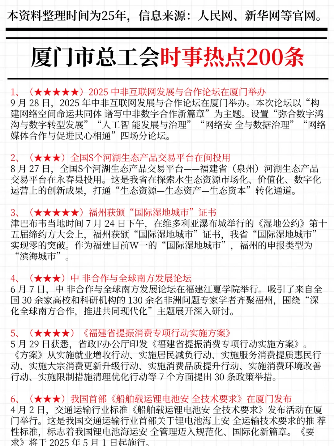 强调一下，报名后裸考厦门市总工会的人
