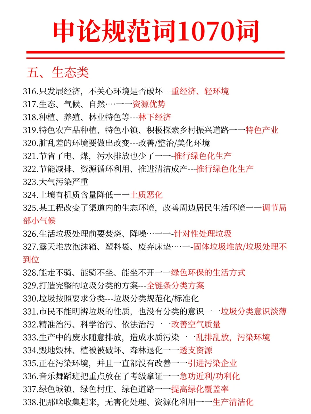申论有救了！7天背完规范词，保底85分