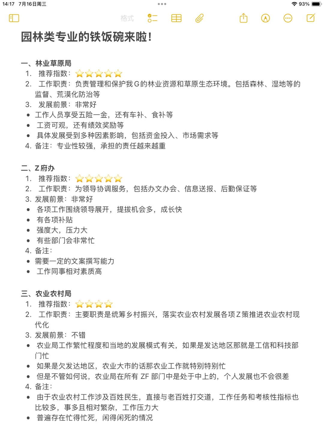 园林专业想进体制内千万不要把路走窄了！