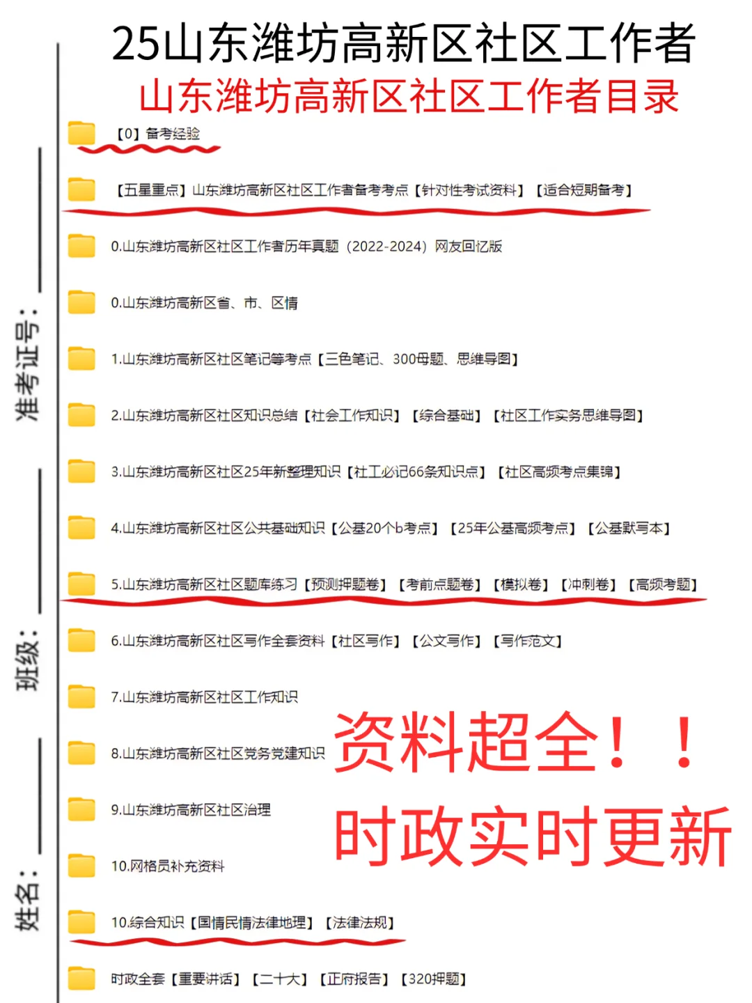 2025潍坊高新区社区工作者招聘考试资料分享