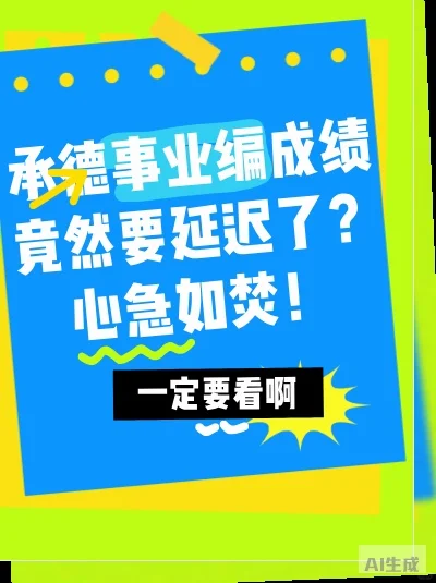 承德事业编成绩延迟，心急如焚的我该怎么办