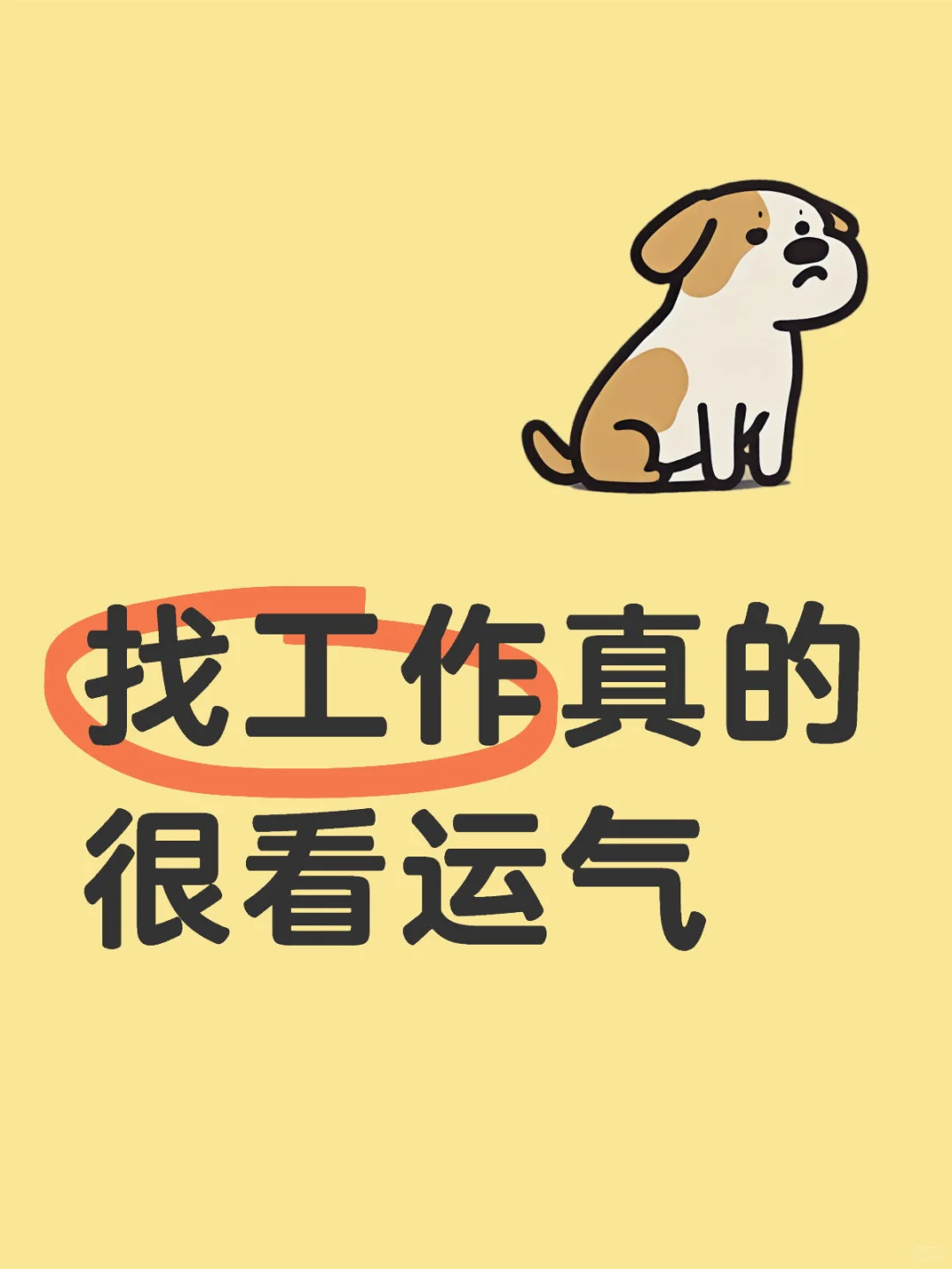 找工作真的很看运气