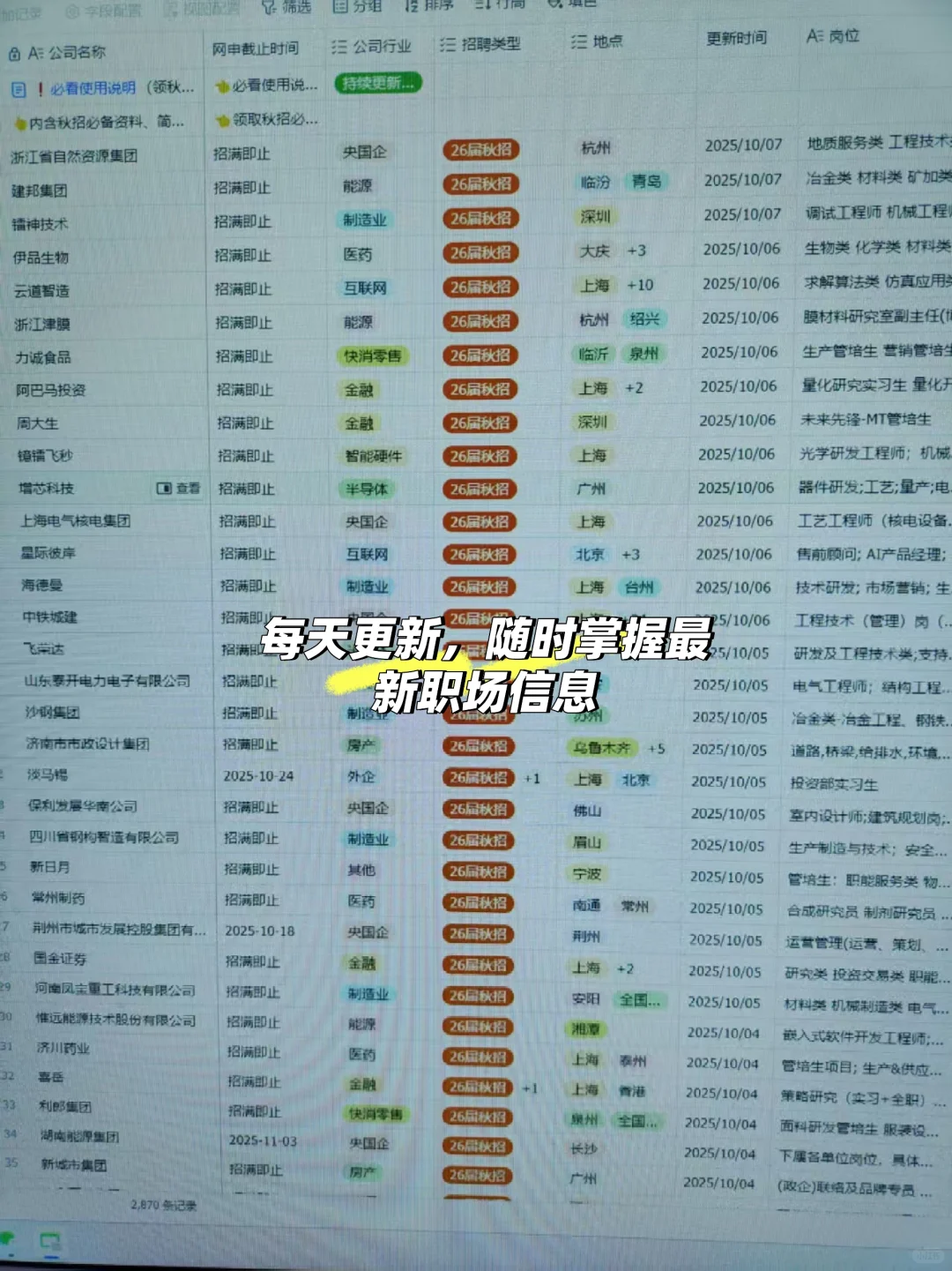 10月9日最新offer，26秋招免笔试岗位先投了