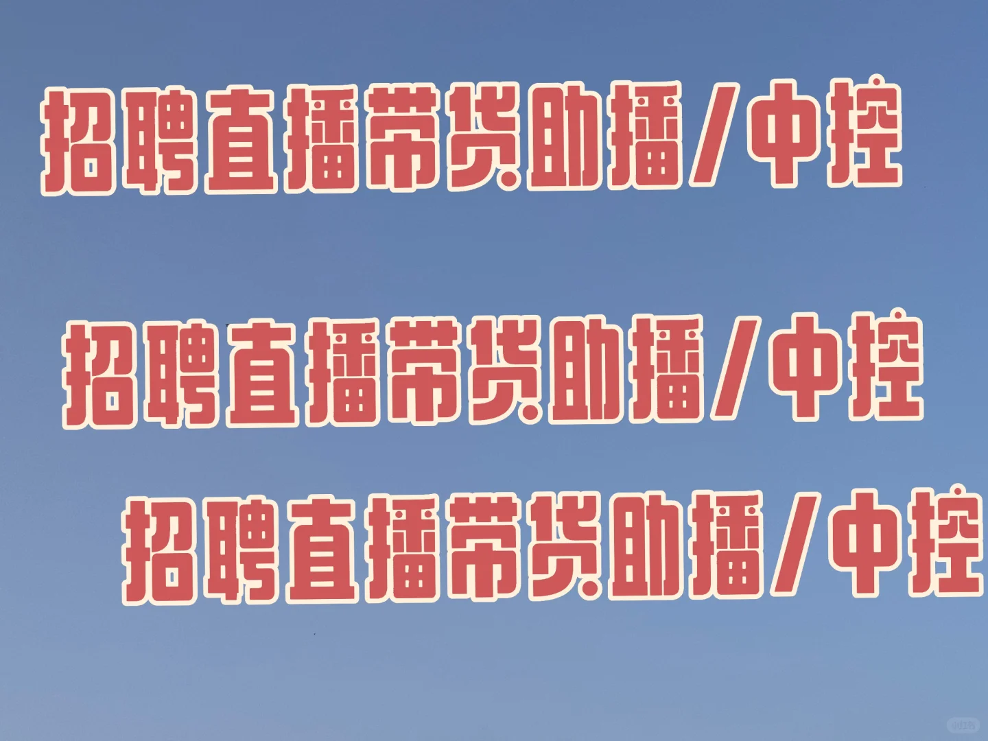 招直播带货助播/中控