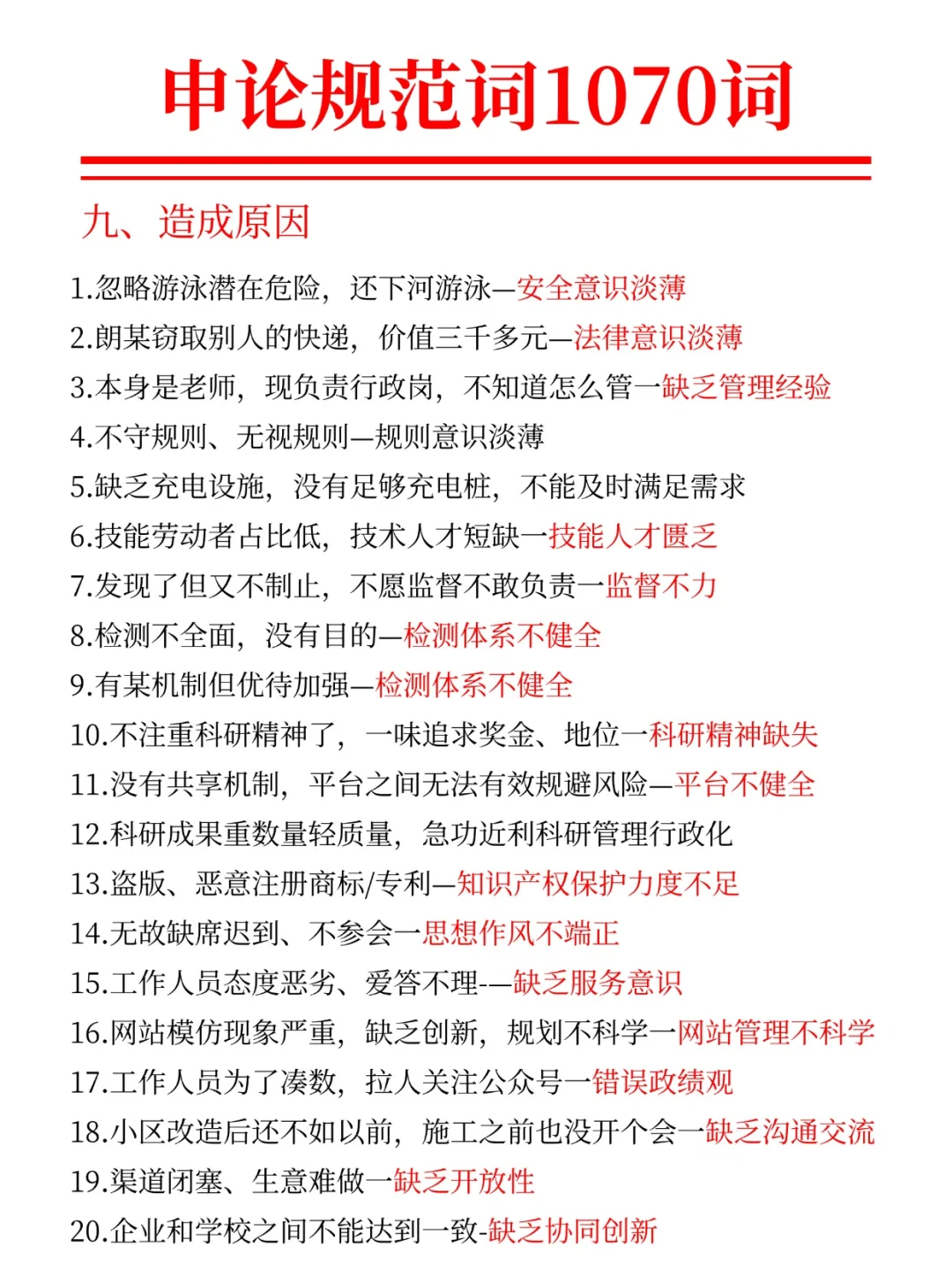申论有救了！7天背完规范词，保底85分