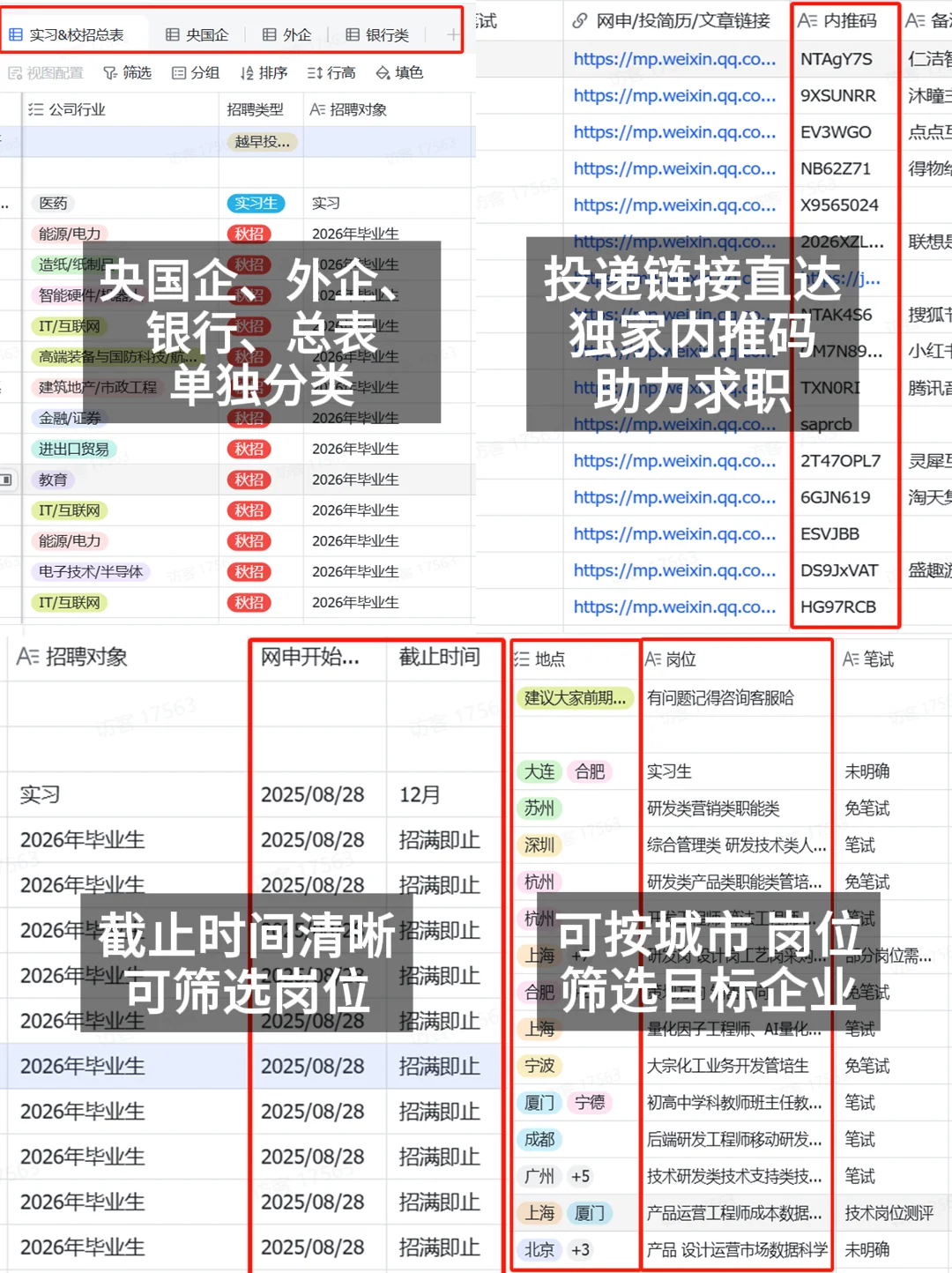 秋招免笔试的岗位，都投完啊🤩