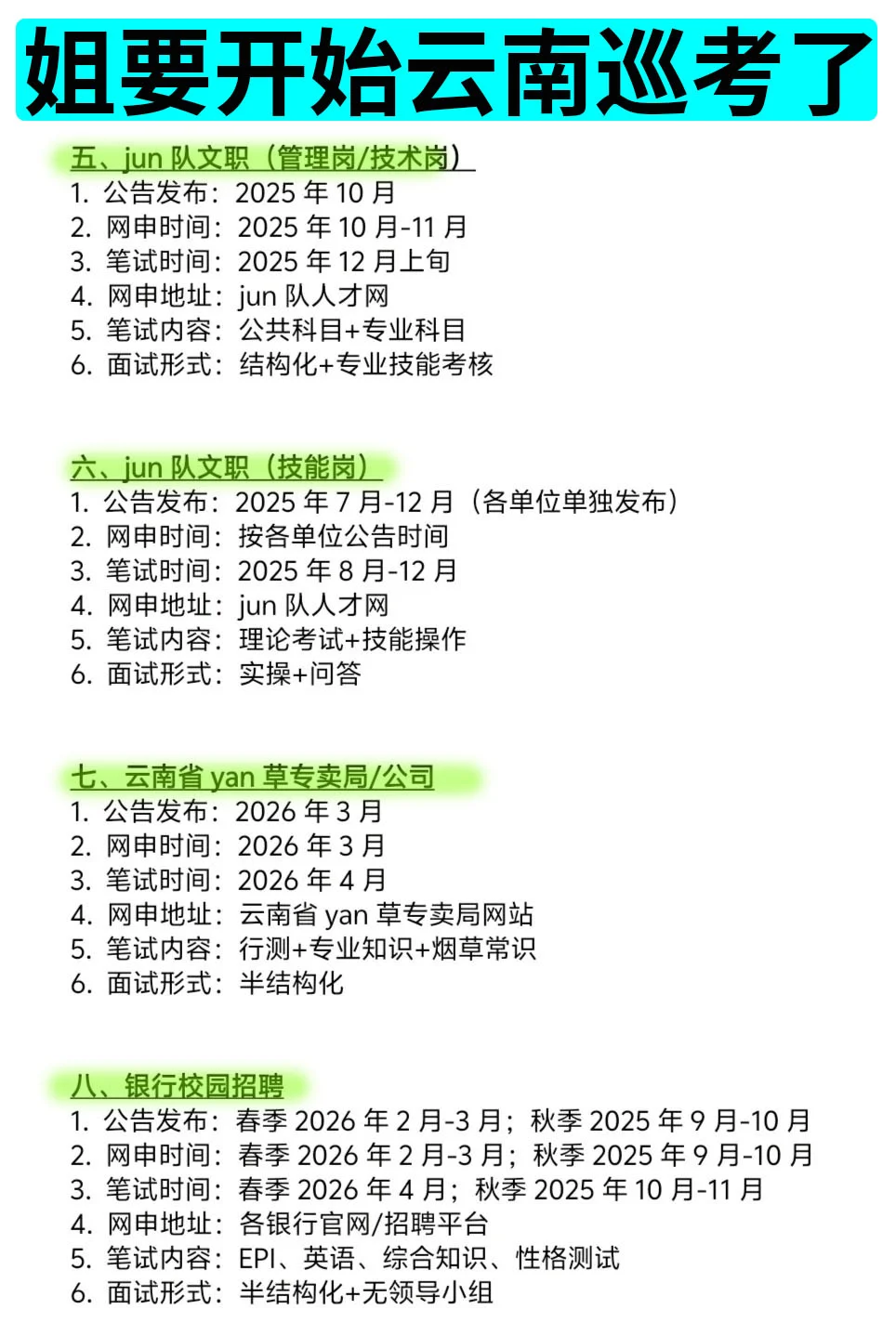 姐要开始云南巡考啦！！
