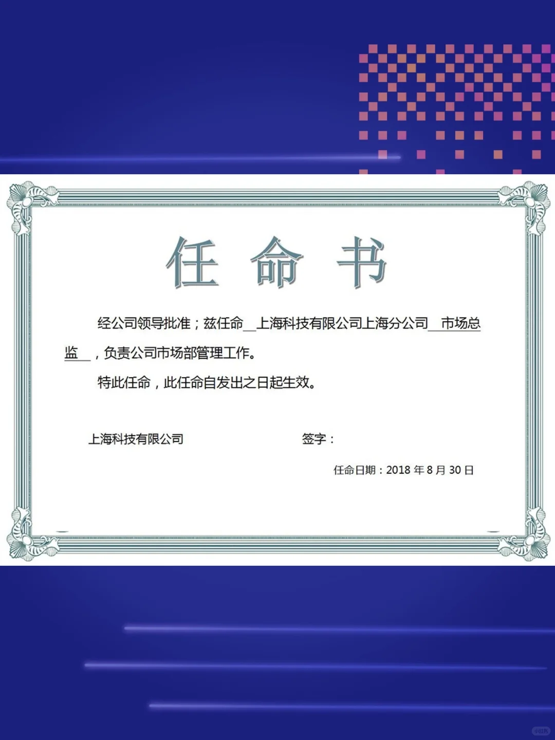 WORD聘书模板任命书证书电子素材文档