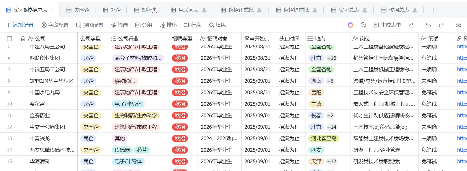 秋招免笔试的岗位，都投完啊🤩