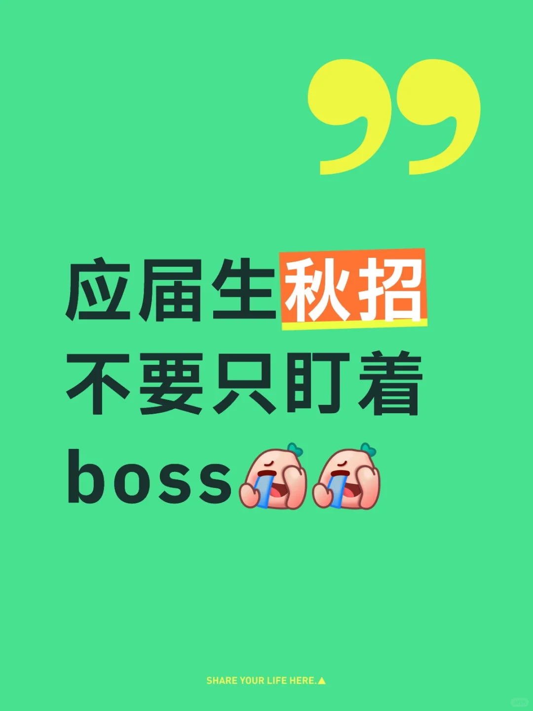 应届生秋招不要只盯着boss🙇