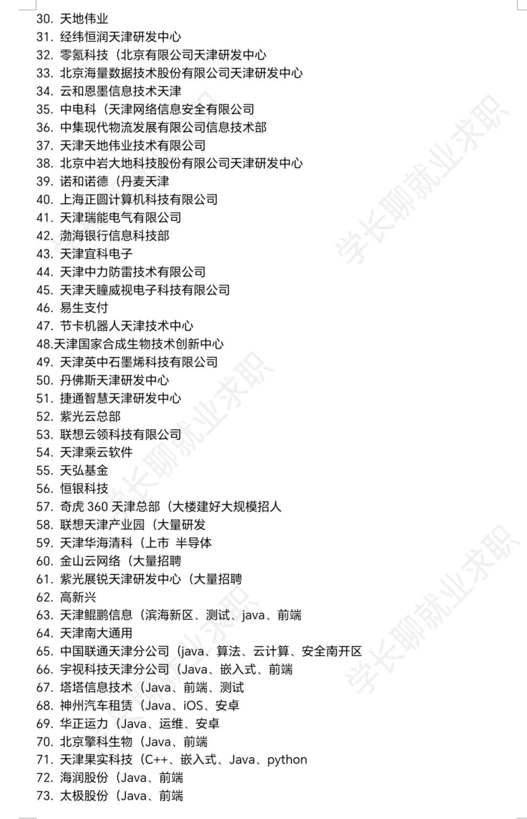 天津优秀公司汇总❗❗❗