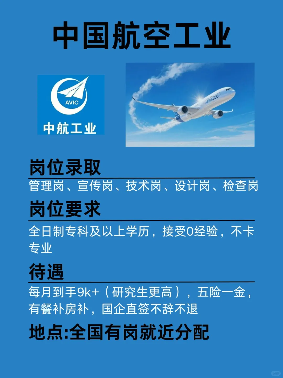 中国航空工业集团狂捞应届生啦！