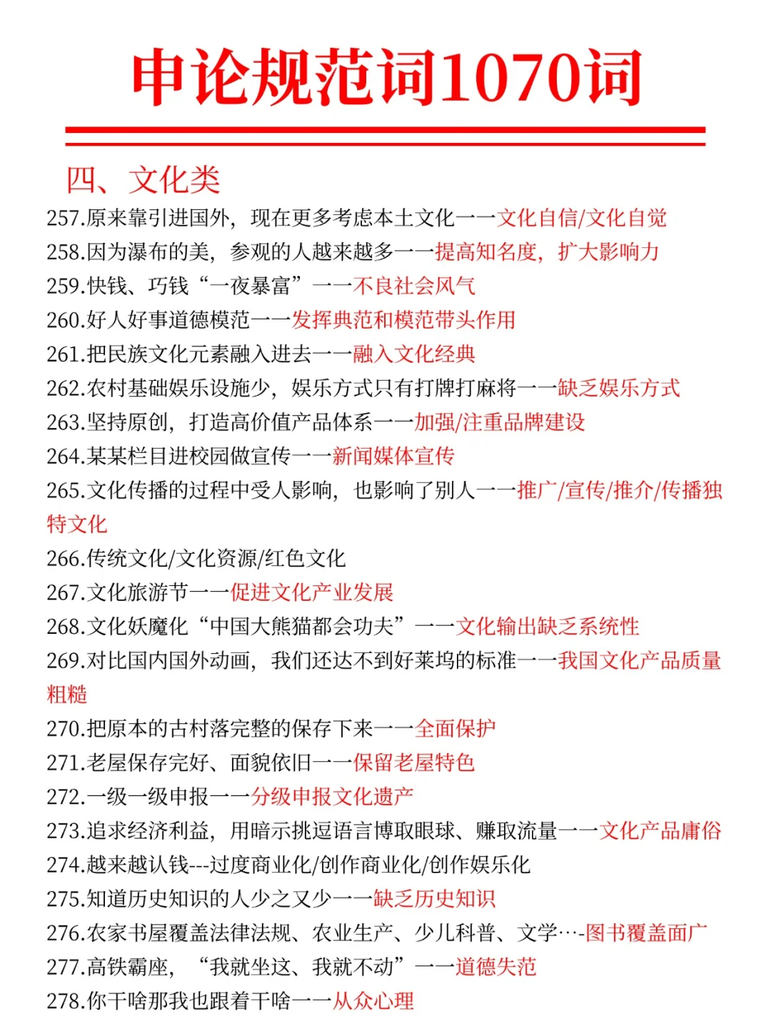 申论有救了！7天背完规范词，保底85分