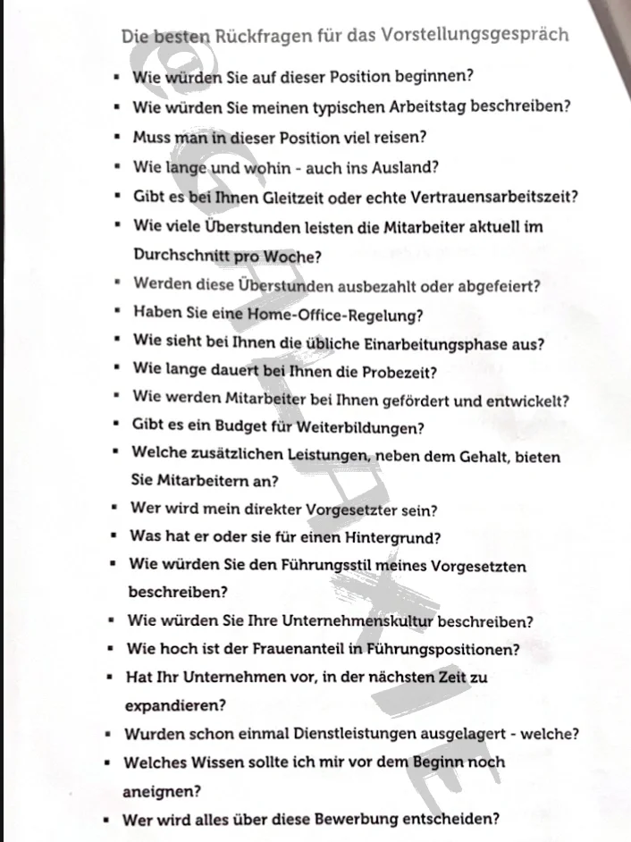 💼求职｜🇩🇪面试中最好的反问问题