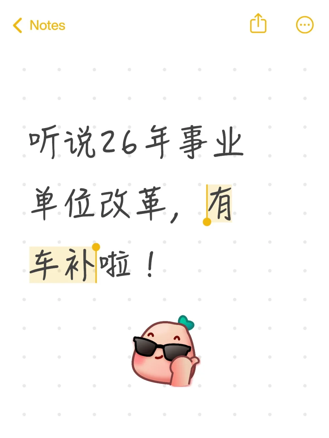 听说26年事业单位改革，有车补啦！