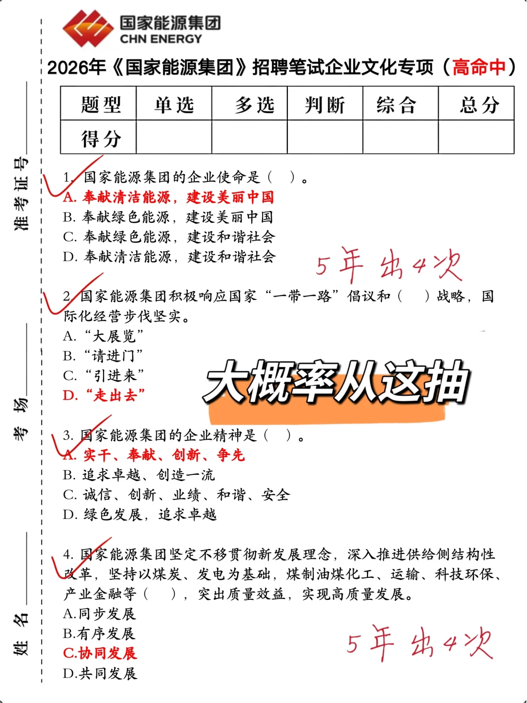 裸考提醒，26国家能源笔试，5天背完保本90