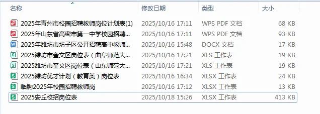 🐴潍坊教师编校园招聘考情汇总表