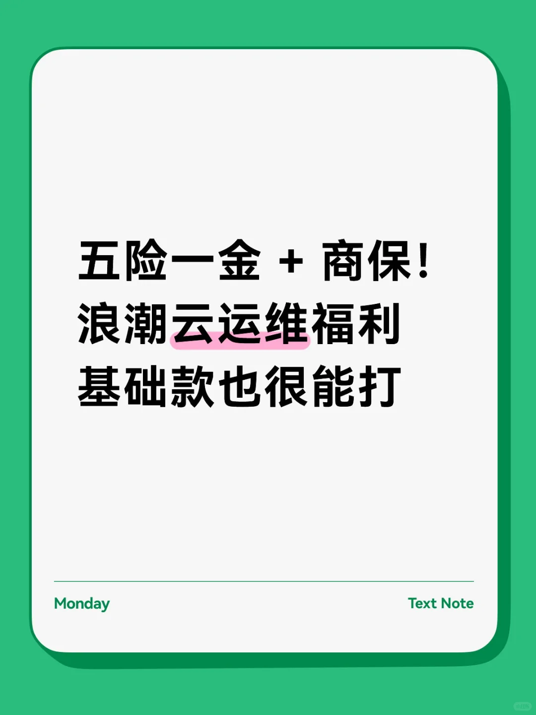 五险一金 + 商保！