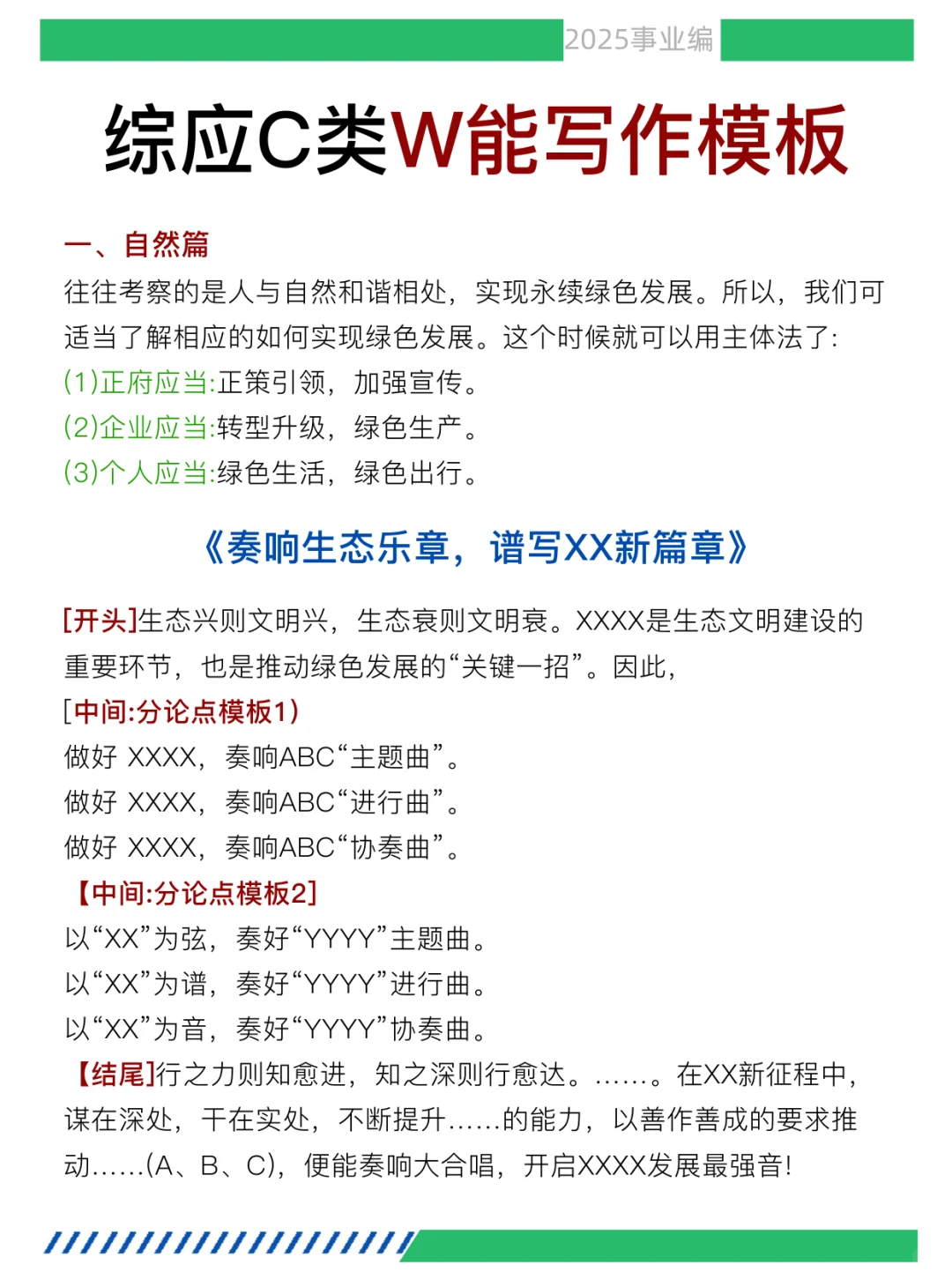 25综应C类，作文无非这13篇，重复率 90%