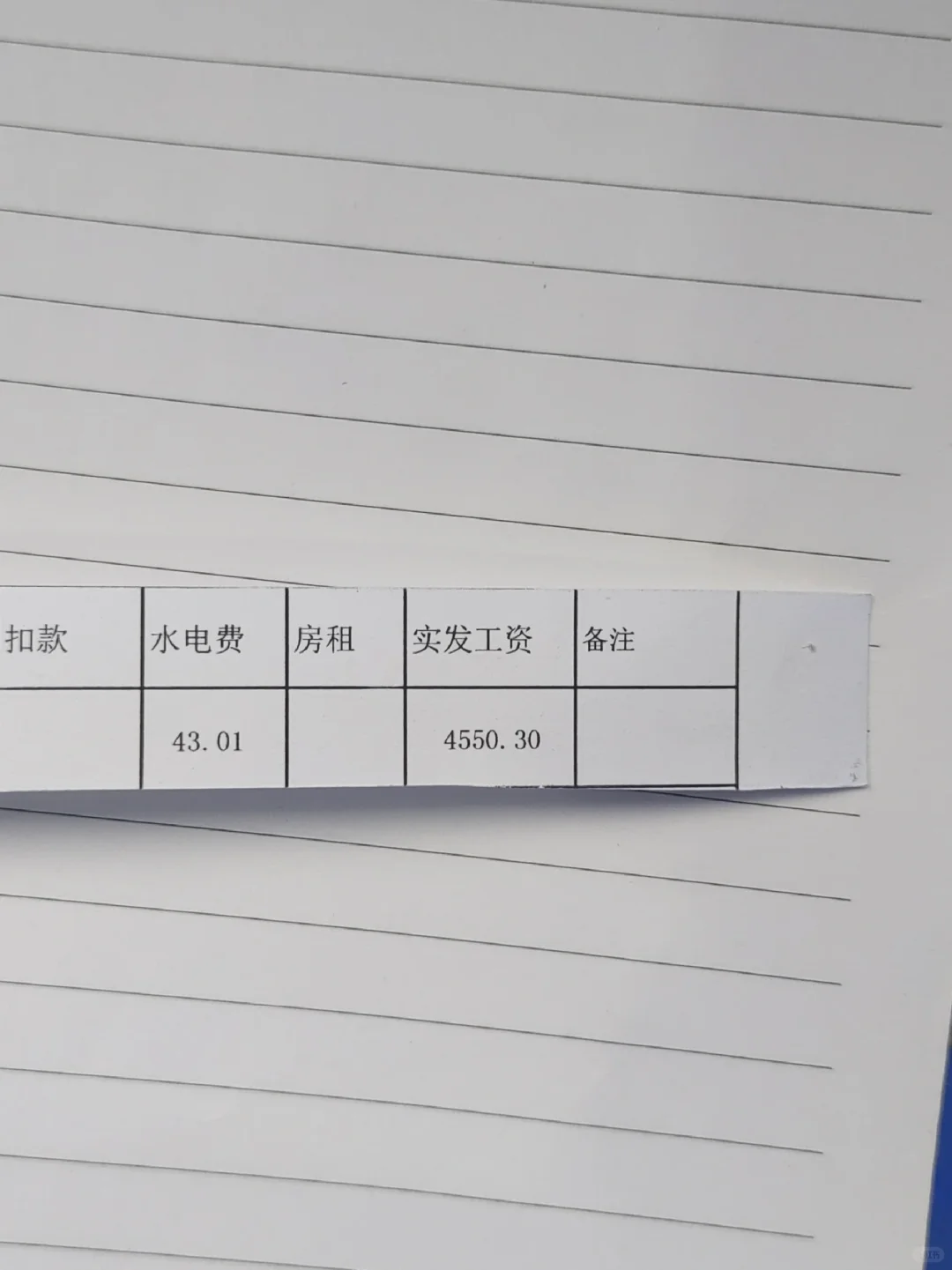 看看你们的工资条