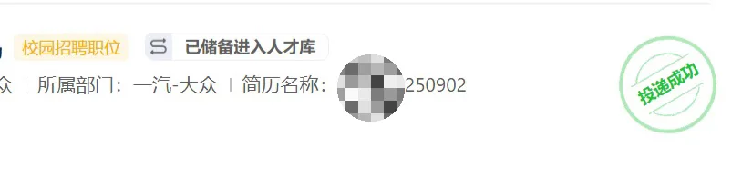 大众简历直接挂