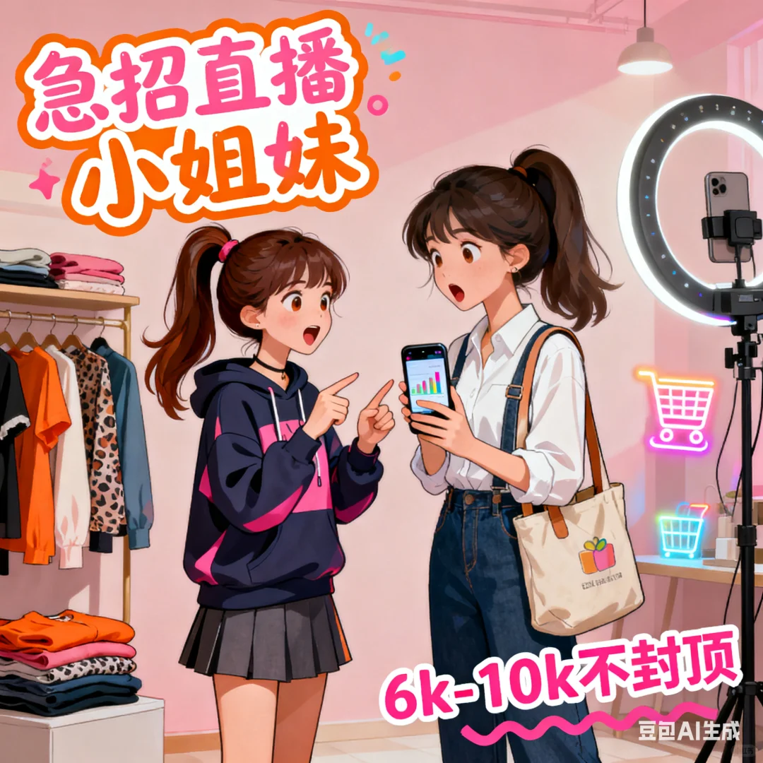 女装类30-45岁粉丝群体招主播助播