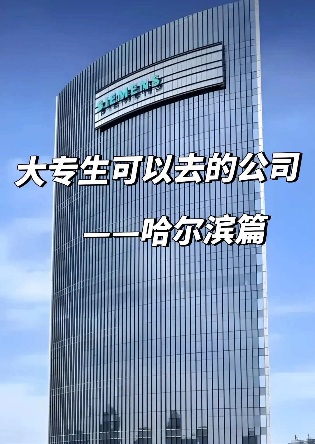 大专生可以去的公司——哈尔滨篇